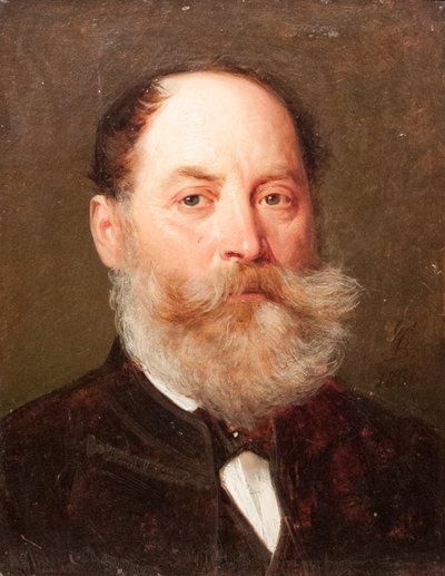 Retrato de Vilmos Benczur, padre del artista de Gyula Benczúr